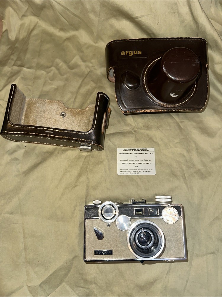 Argus C3 Matchmatic 35mm Rangefinder Camera w/ Case Untested
