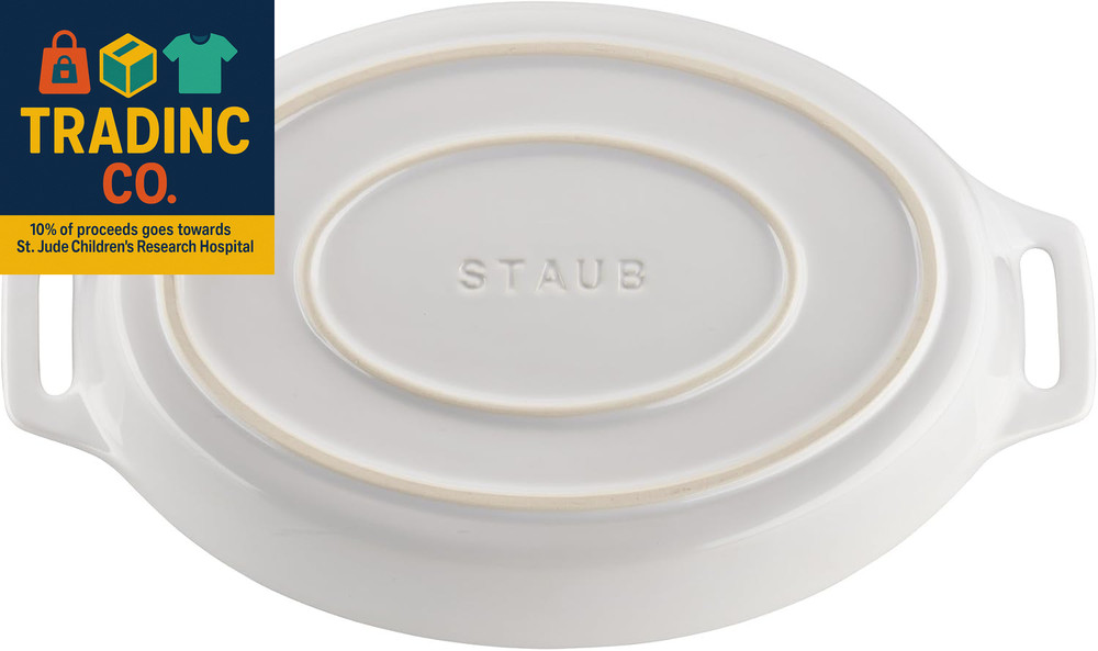 Ceramic Oval Baking Dish Set, 2-Piece, White