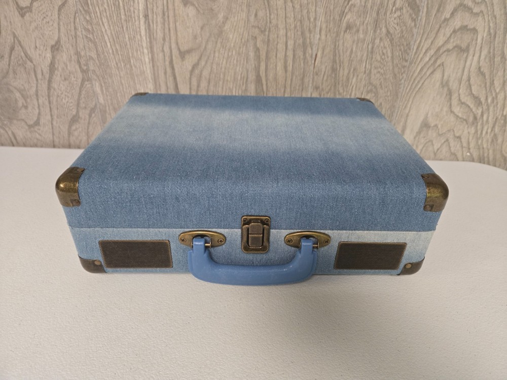 Dodocool Wireless Portable Stereo Vinyl Record Player LP Blue Canvas Retro +