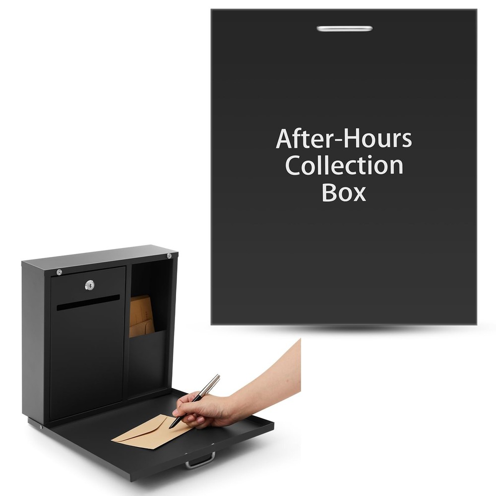 After Hours Drop Collection Boxes 16" x 13" x 4" Standard Night Box with Lock...
