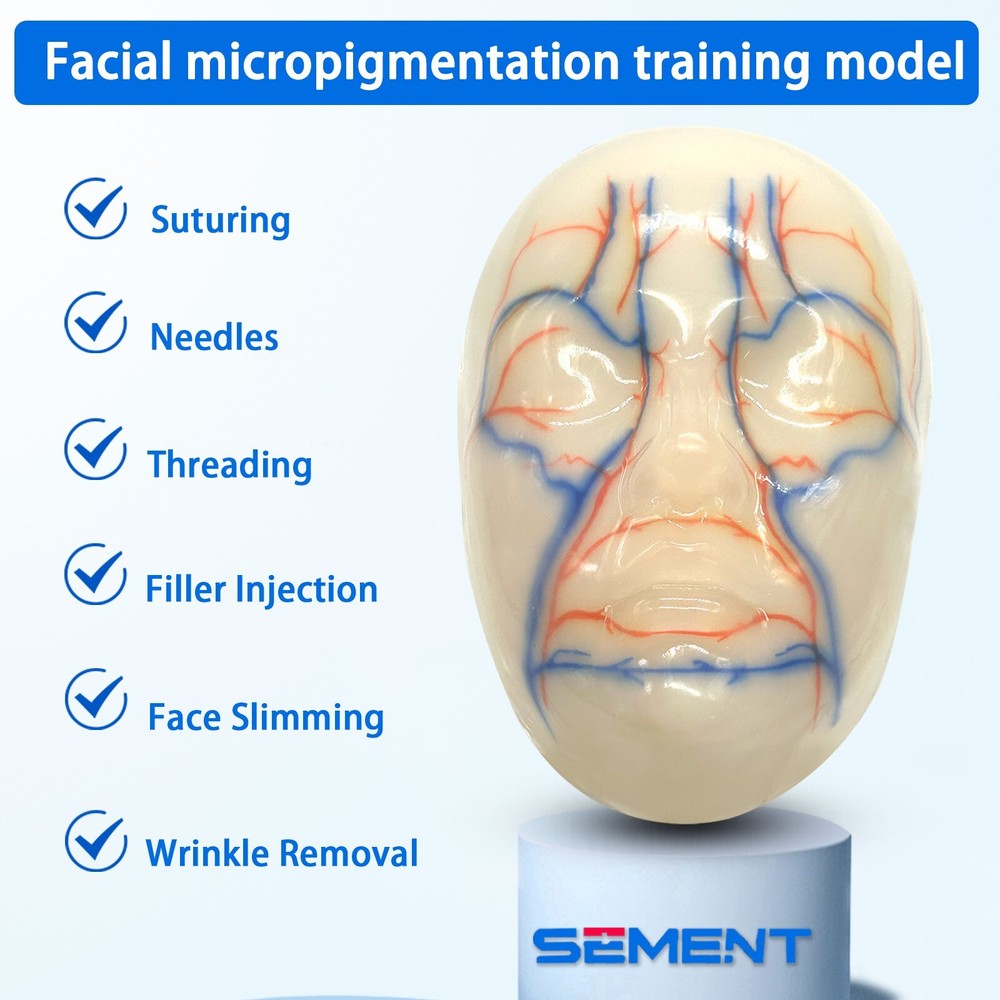 Facial Micropigmentation Training Model One-to-one Normal Female Face Repeatable