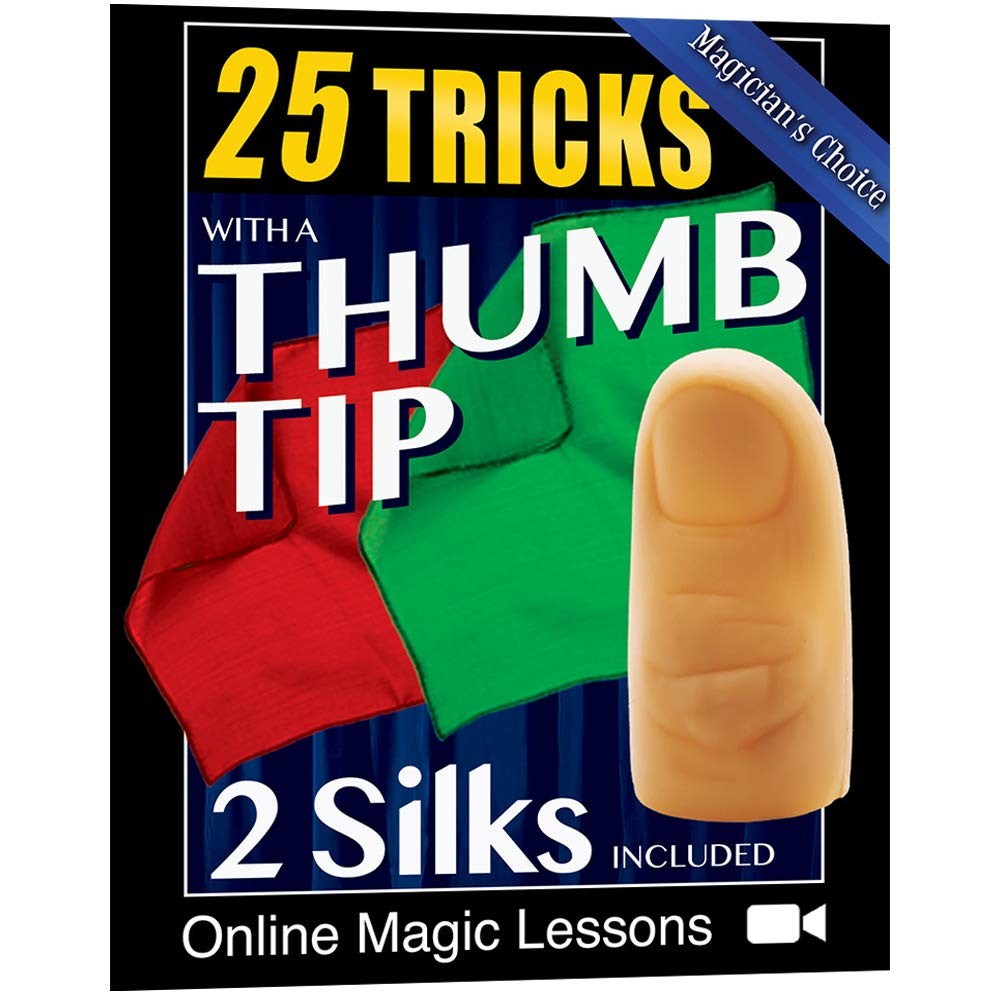 25 Tricks with a Magic Thumb Tip, Includes a Standard Size Magic Tricks Thumb...