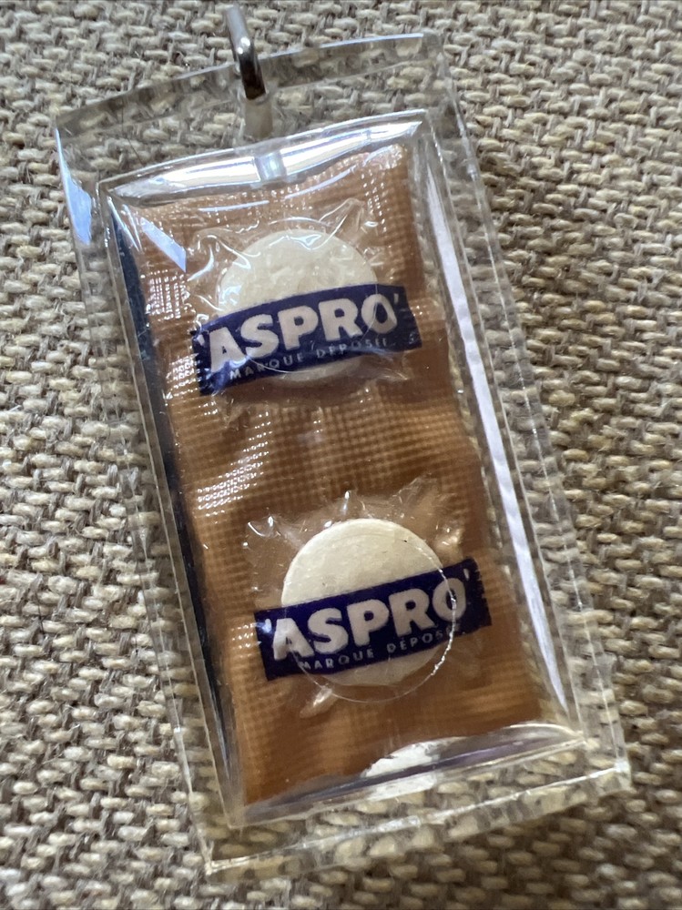 Vintage Keychain Aspirin Advertisement