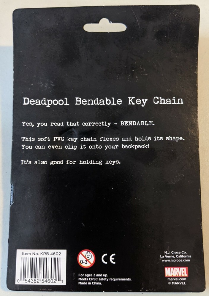 Deadpool Bendable Key Chain Marvel