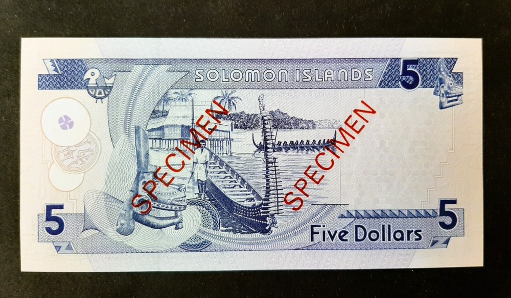 Solomon Islands p-19, UNC, 5 Dollars, 1997, SPECIMEN !!