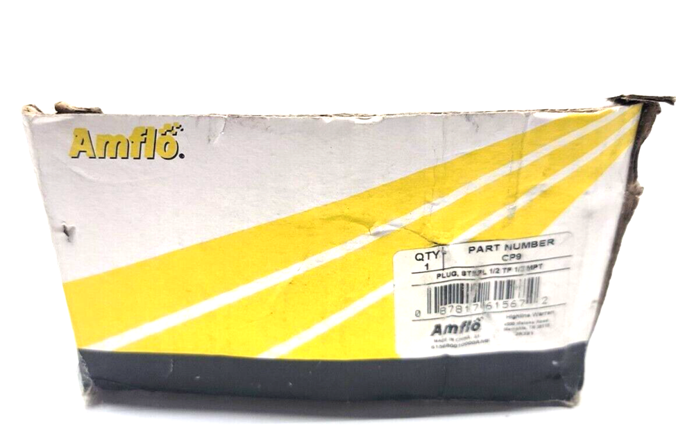 10 Pack Amflo CP9 1/2" TF Plug with 1/2" MNPT
