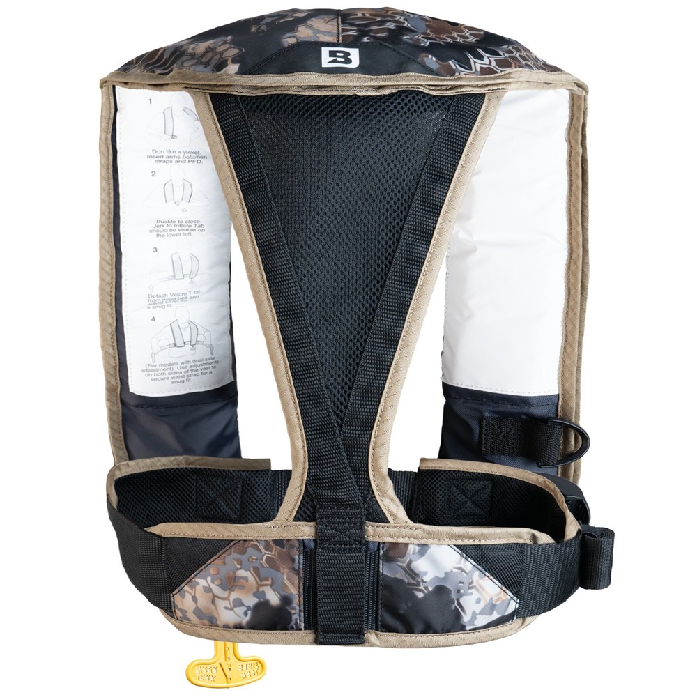 Bluestorm Atmos 40 Inflatable AUTO Life Jacket USCG Type 2 PFD, Kryptek SKYFALL