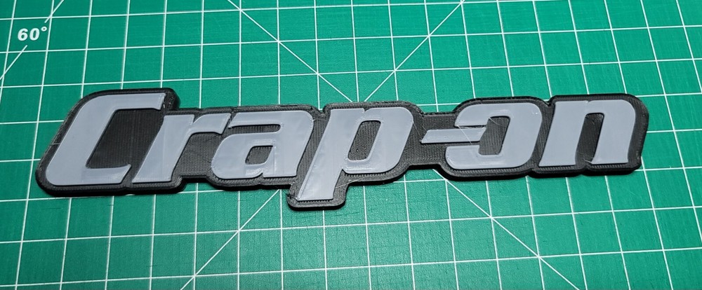 Crap-on 3D Printed Magnet (novelty) toolbox changing table Emblem "FREE" Decal
