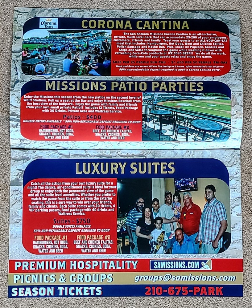 2017 San Antonio Missions Program/Player Photos/Schedule ~ '16 Guide Trea Turner