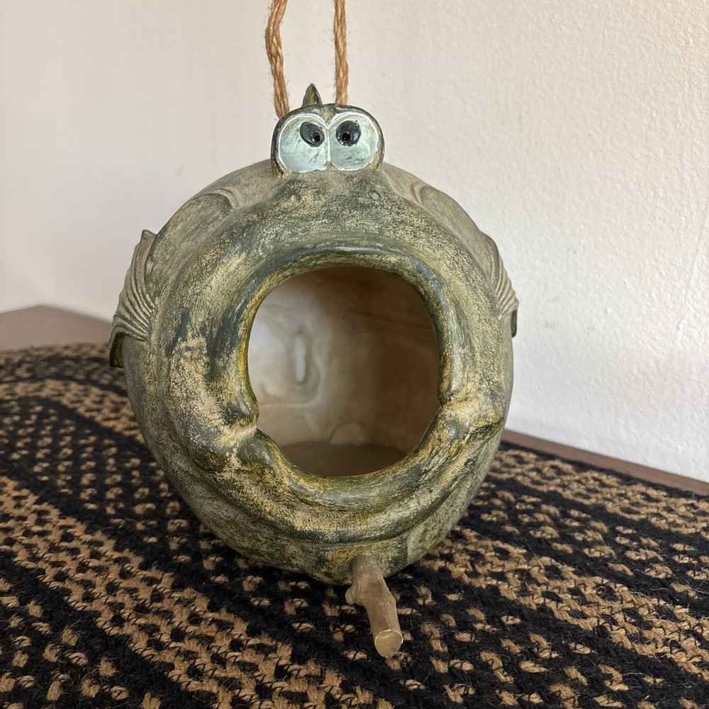 Art Pottery Fish Birdhouse