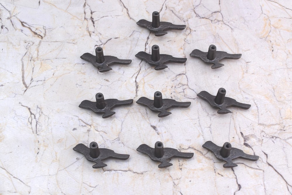 Vintage cast iron Bird Shape cabinet drawer door Gate knobs handles pull 10pcs