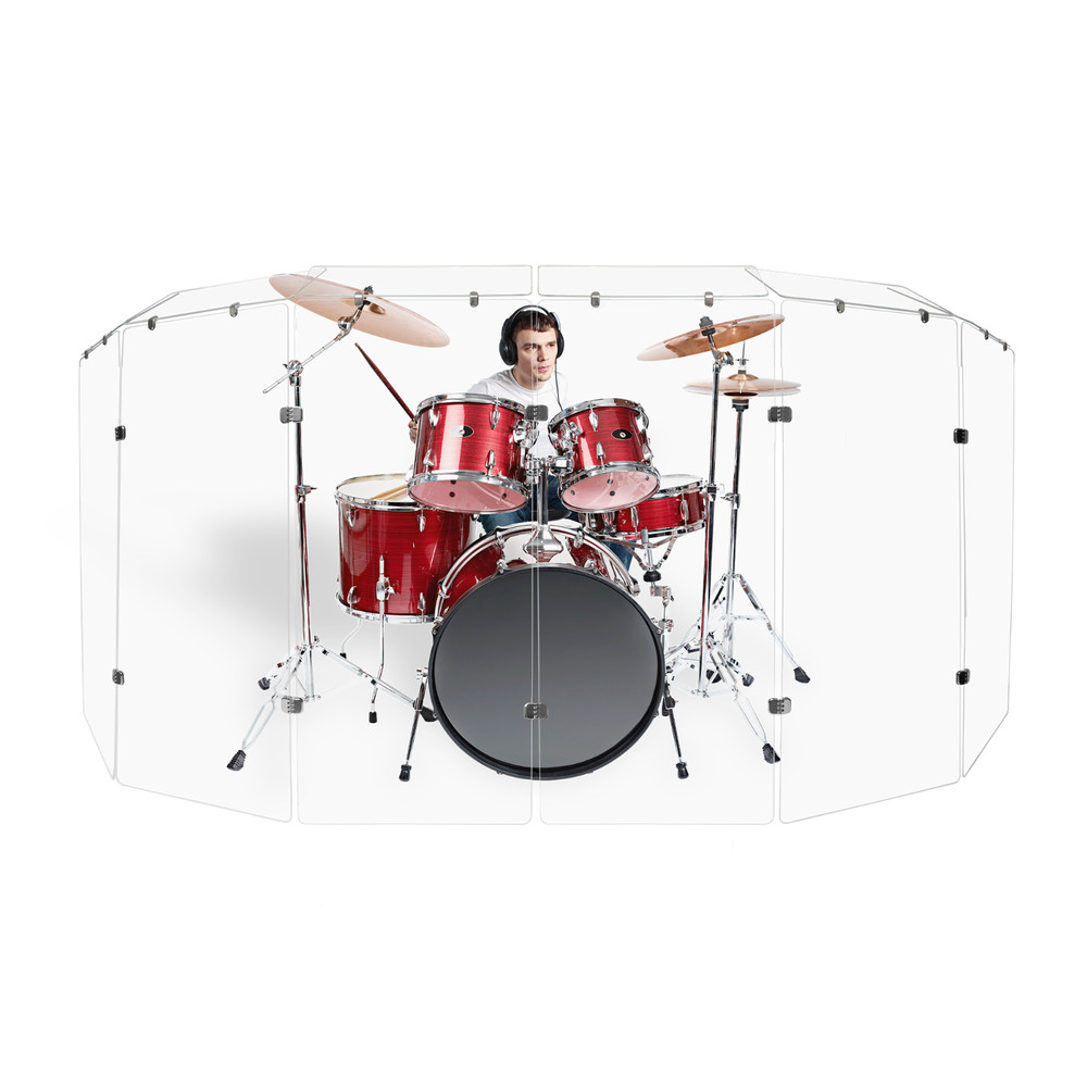 Drum Shield / 6 Panel Drum Shield with Deflectors 5ft Tall