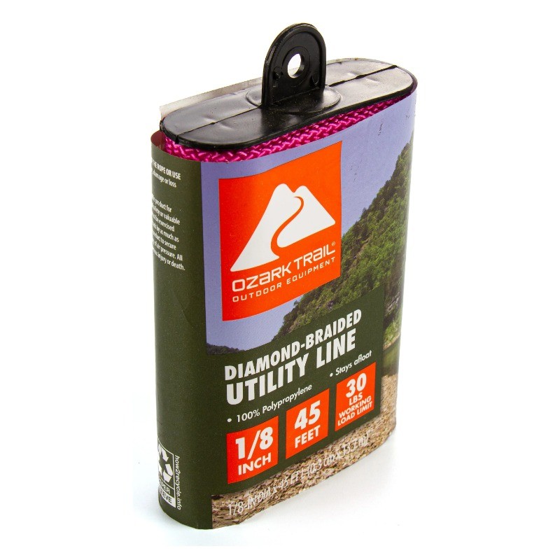 (2 pack) Ozark Trail Multifilament Polypropylene Dmnd-Braid Marine Utility Line