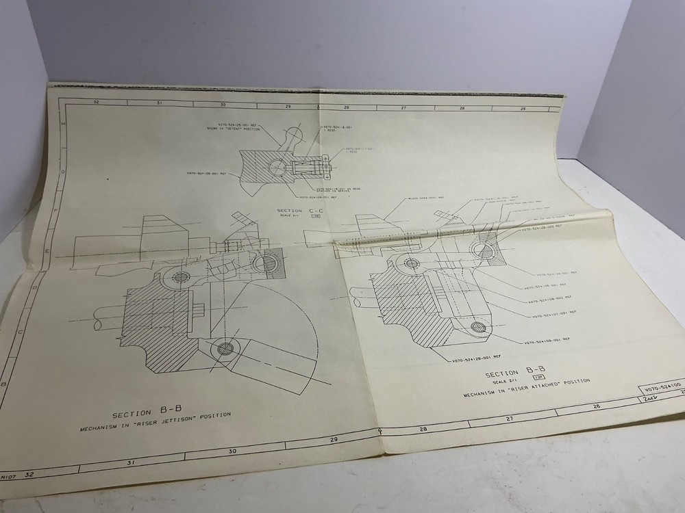 Vintage Nasa schematics blueprint
