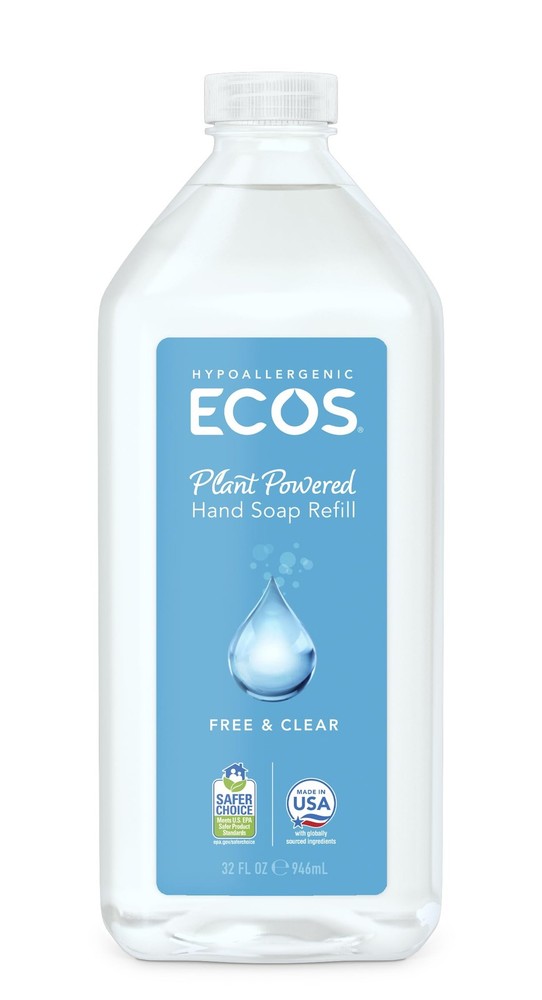 Ecos Hnd Soap, Free N Clr, Refll