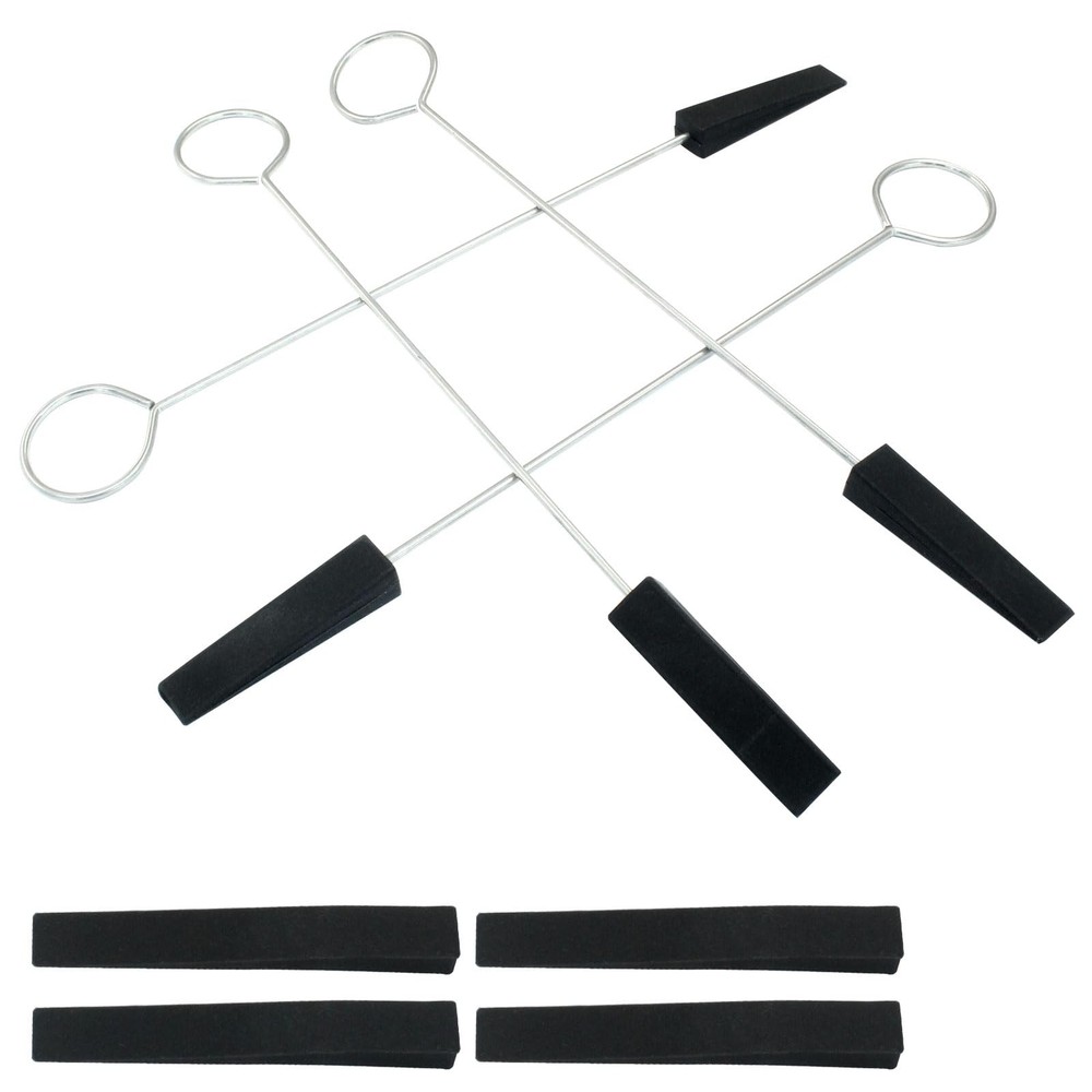 Piutouyar 8 Pack Black Piano Tuning Mute, Triangular Tuner Rubber...