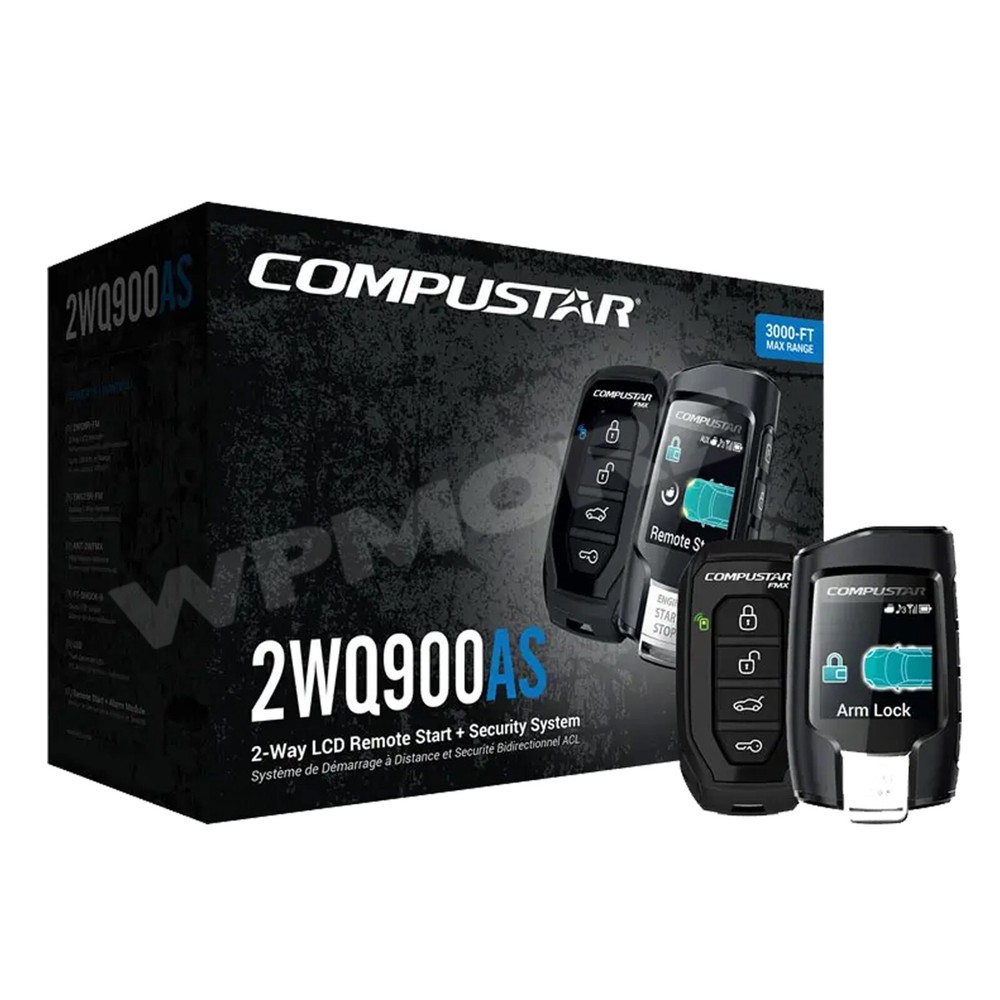Compustar CS2WQ900-AS 2-Way LCD 3000-FT Max Range Remote Start + Security System