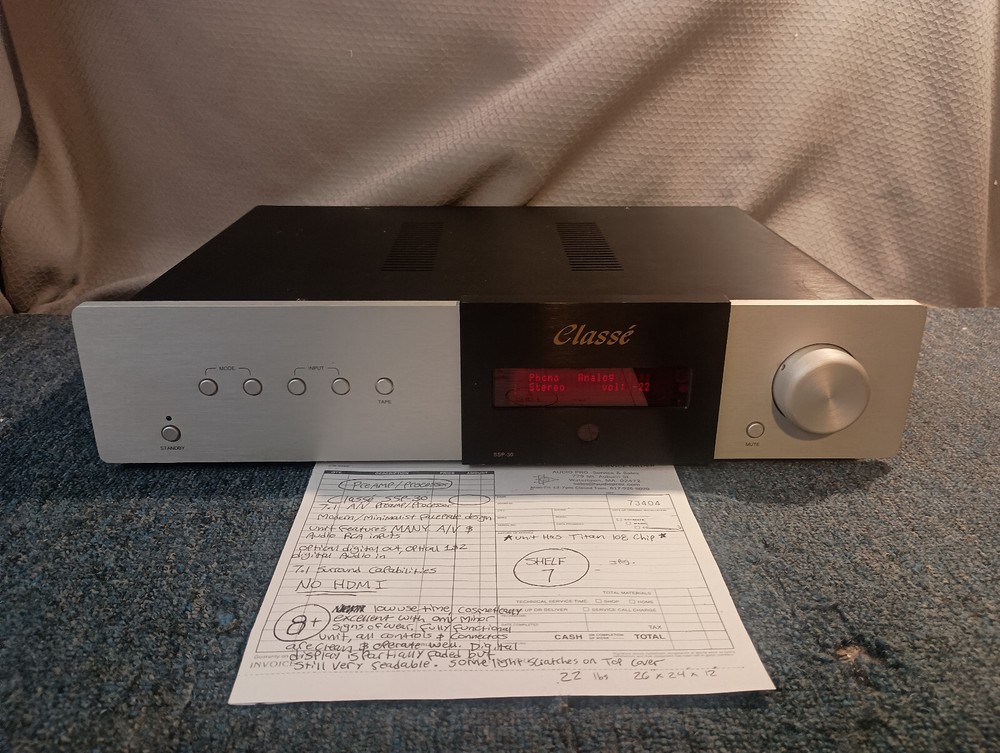 Classe SSP-30 7.1 A/V Preamp Processor (Pro Serviced + Tested)