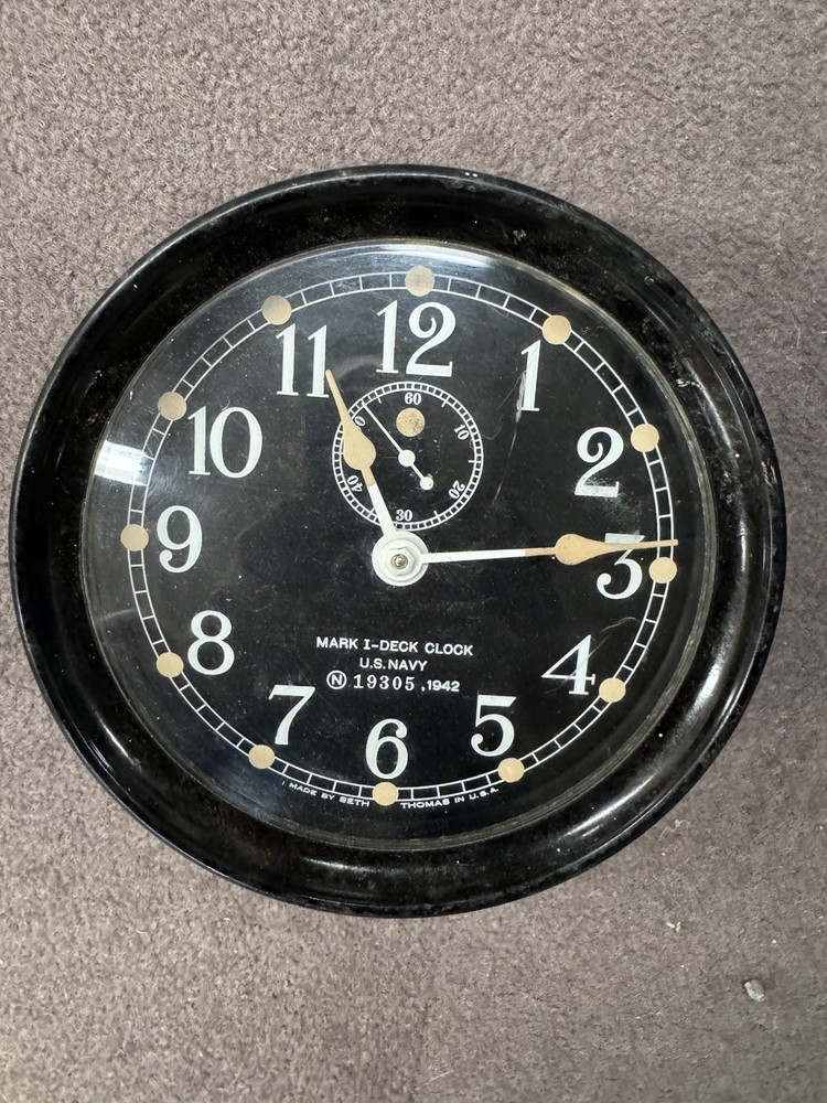US Navy MARK I - DECK CLOCK  1942 Seth Thomas