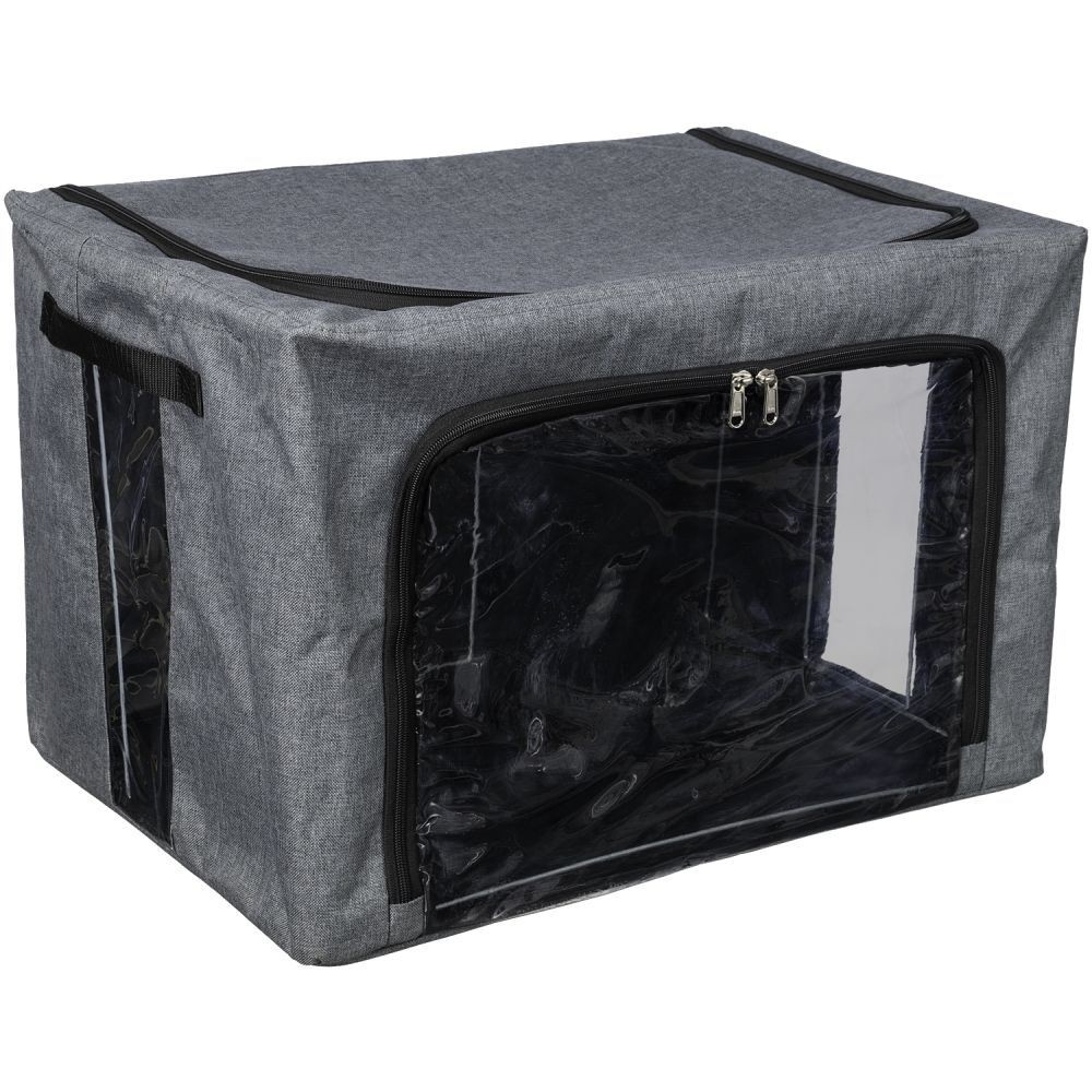 Collapsible Clear Window Storage Cube - Store Blankets, Sheets, Leg Wraps, etc
