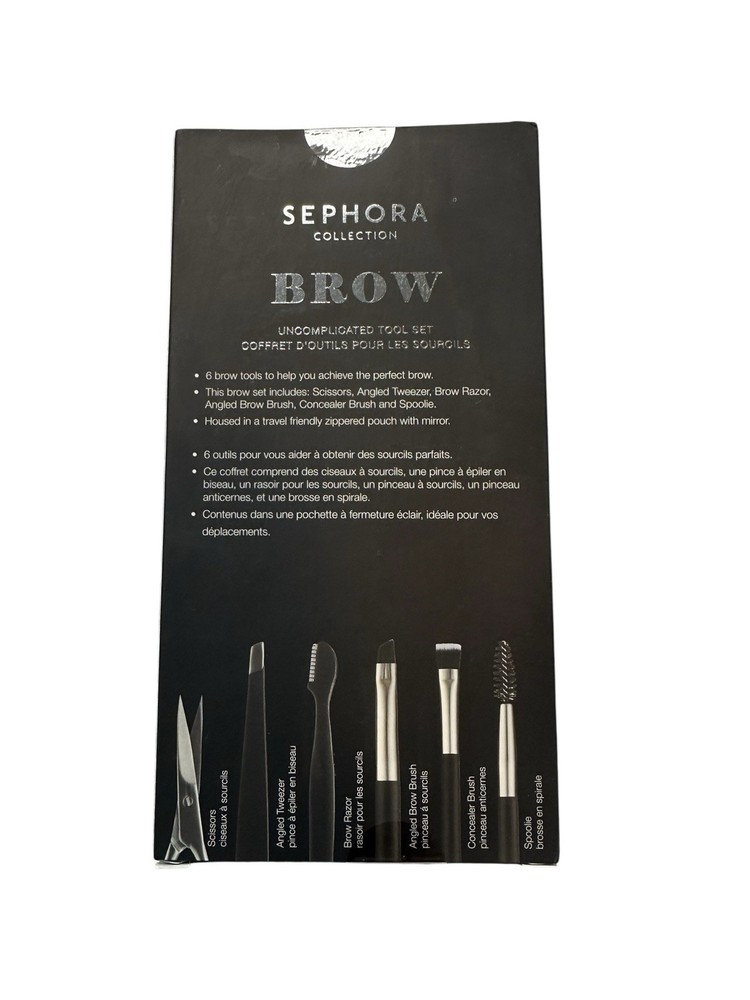 Sephora Collection BROW Uncomplicated Brush Set - 6 Tools & Tutorial - Sealed
