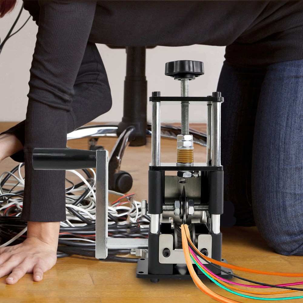 Manual Wire Stripping Machine Drill Powered Hand Crank Wire Stripper Tool 1-25MM