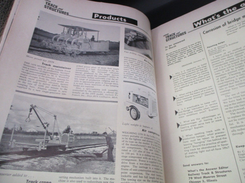 RAILWAY TRACK and STRUCTURES Magazine, December 1959