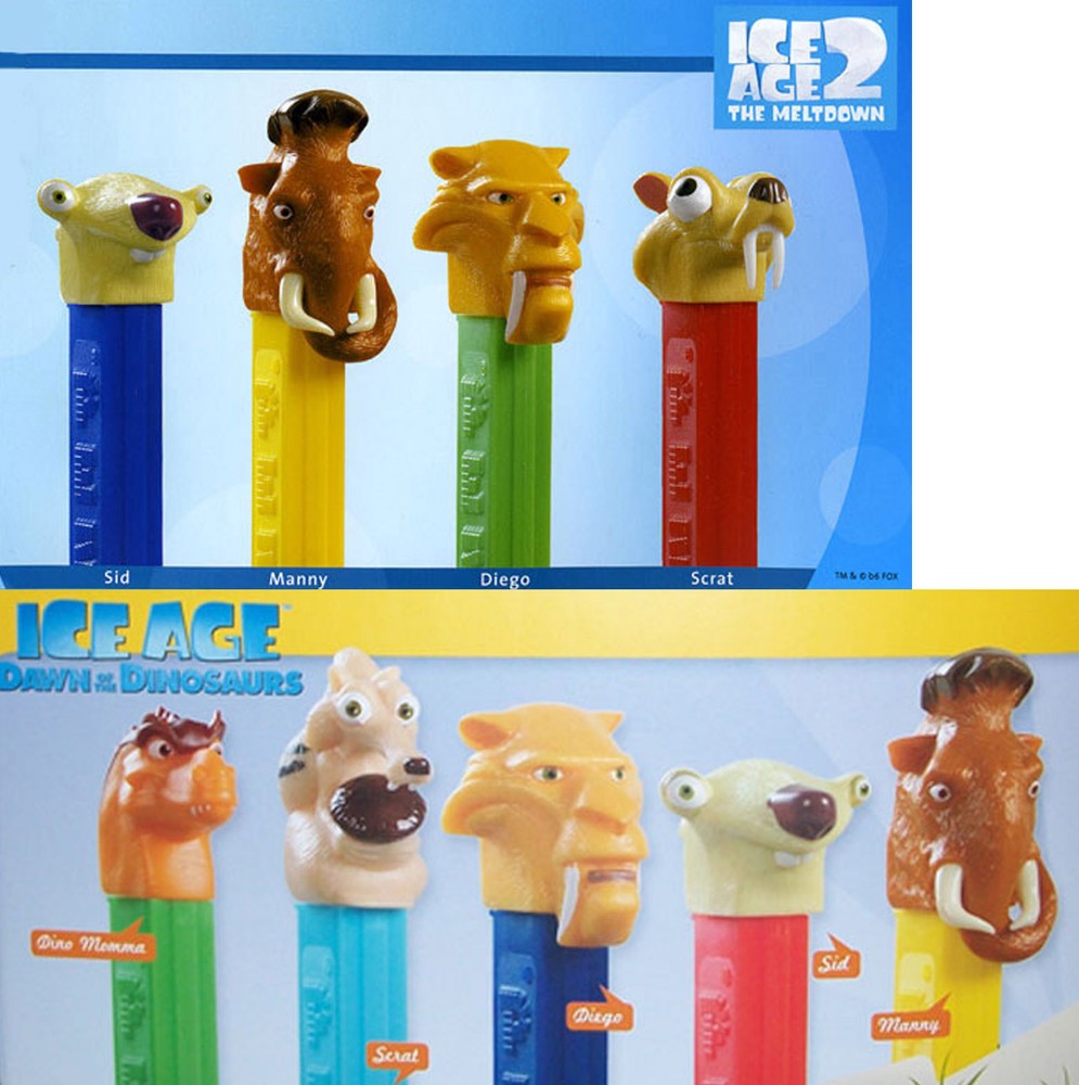 PEZ - Ice Age Series - Choose Character from Pull Down Menu