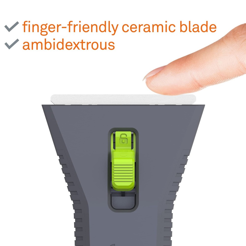 Slice 10593 Utility Scraper with Long Lasting Ceramic Blade, Auto-Retract