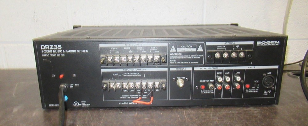 Bogen DRZ35 4 Zone Music and Paging System Working