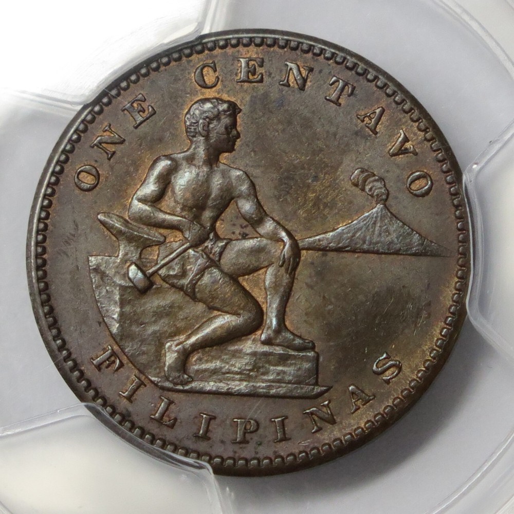 1908-S Philippines One Centavo 1c MS63BN PCGS 29054