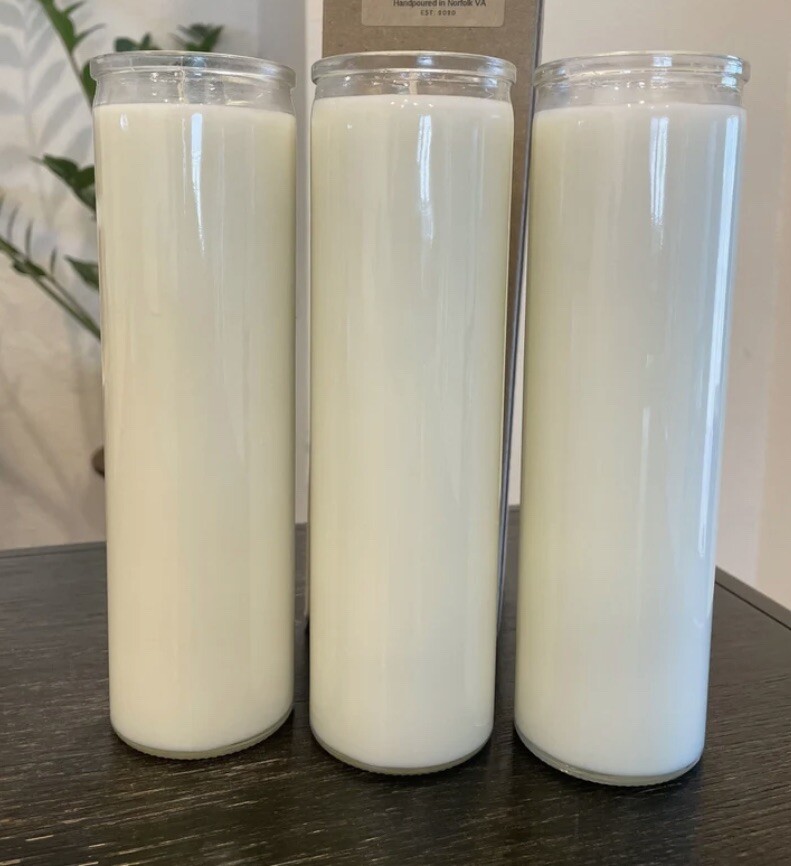12 Pcs - Empty tall Candle Container - For 7 Day Prayer Candle