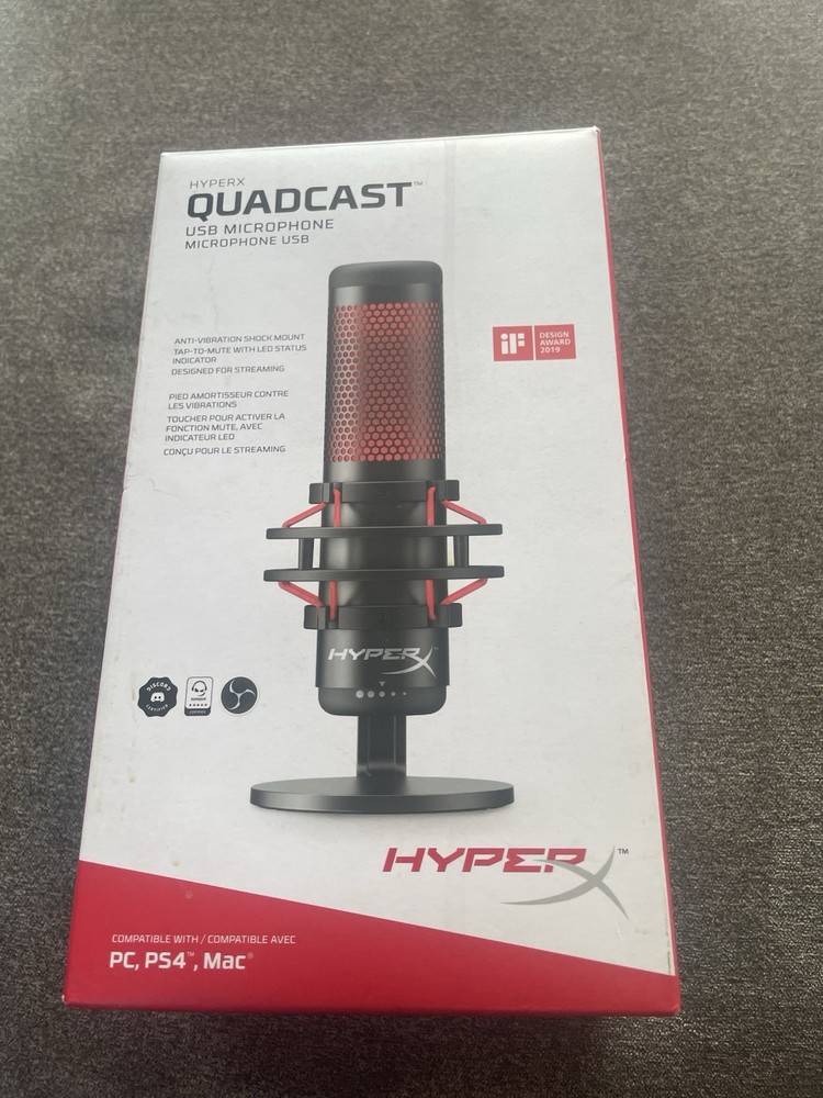 HyperX QuadCast USB Microphone Designed for Streaming Gaming Podcasts