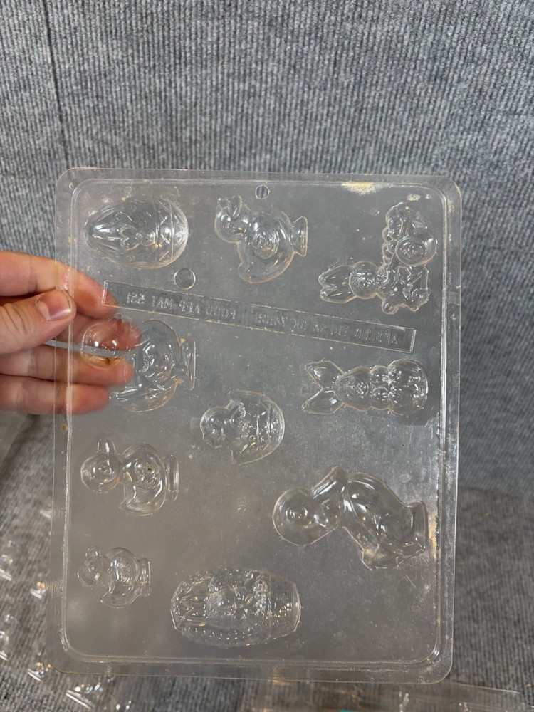 Chocolate Candy Making Mold Lot Easter Holiday Random Assortment Molds Plastic