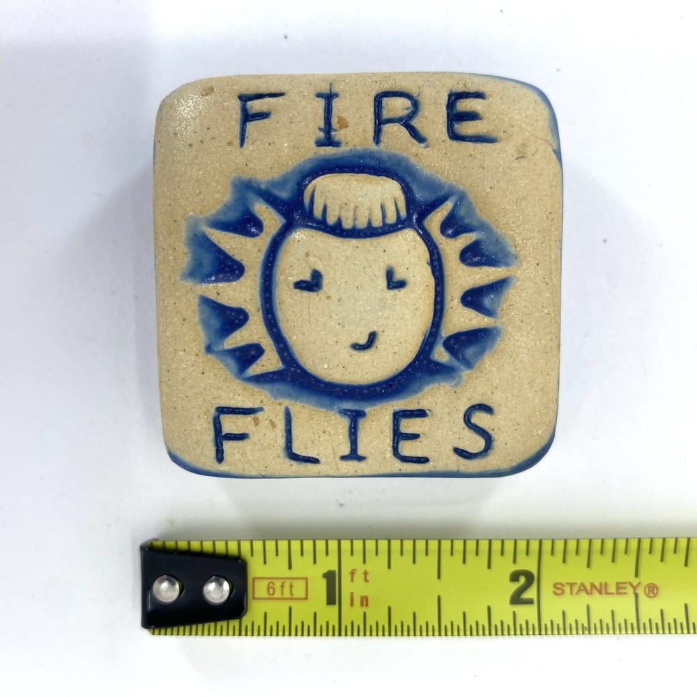 Fire Flies 2x2” Ceramic Art Tile By Gretchen Kramp