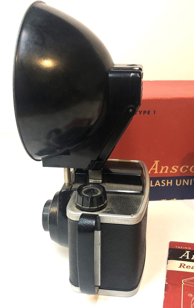 Vintage Ansco Readyflash 620 Camera & Flash Original Boxes and Instruction Book