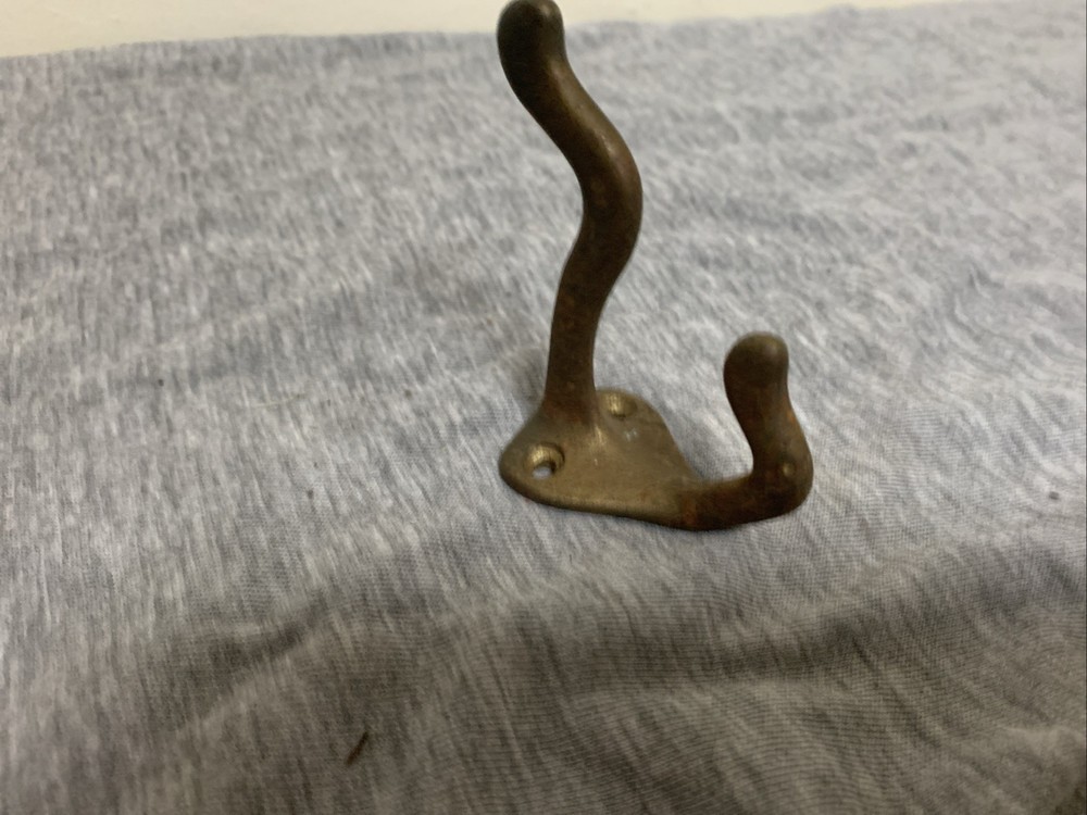 Vintage Cast Brass Double Coat Hook