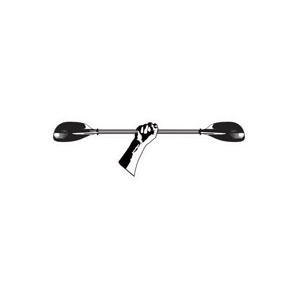 Fist with Paddle Shaped Sticker Decal