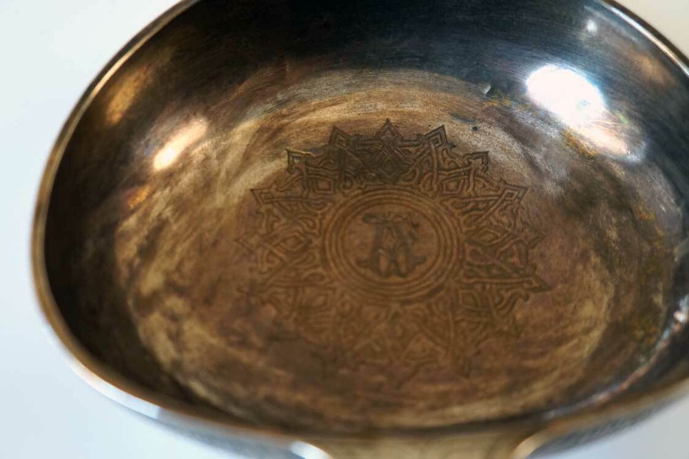 Russian Silver Gilt Kovsh dated 1854