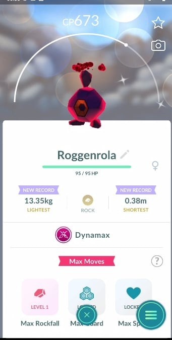 Shiny Roggenrola Dynamax - Read Description
