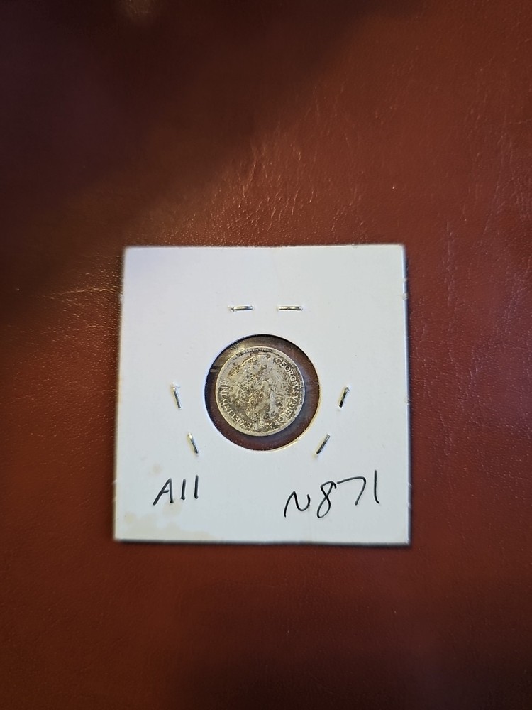 1918 canada 5 cents .925 Silver