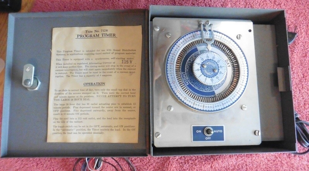 Programmable Timer Weather Proof #7128 Lock Switch Outdoor Sound Distribution