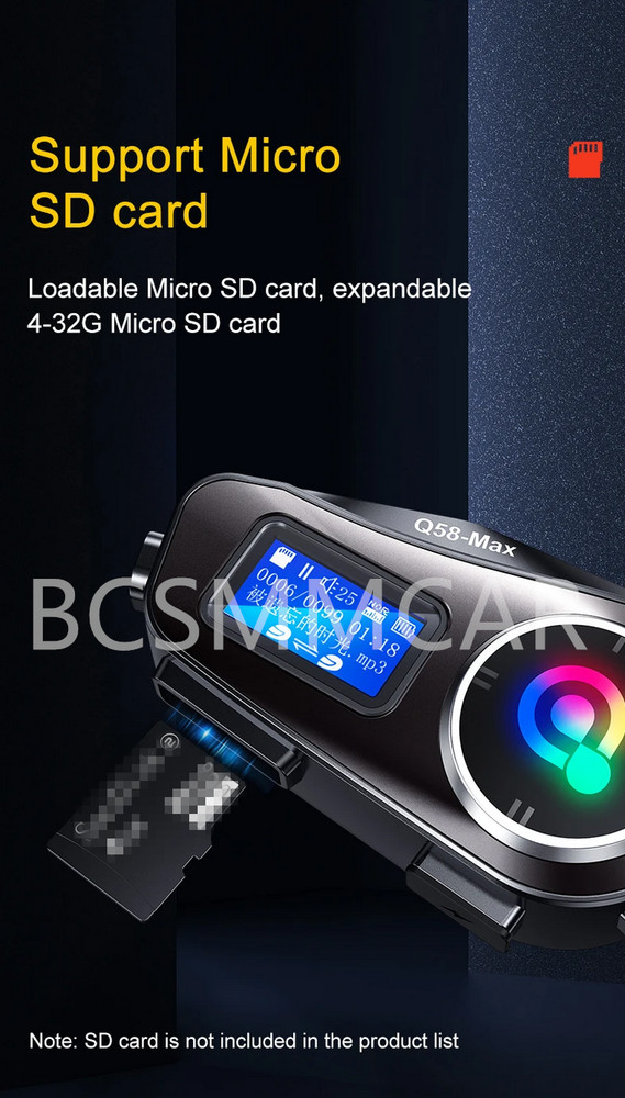 2PCS Motorcycle Intercom 500m 2Riders Bluetooth Helmet Headset With Flashlight