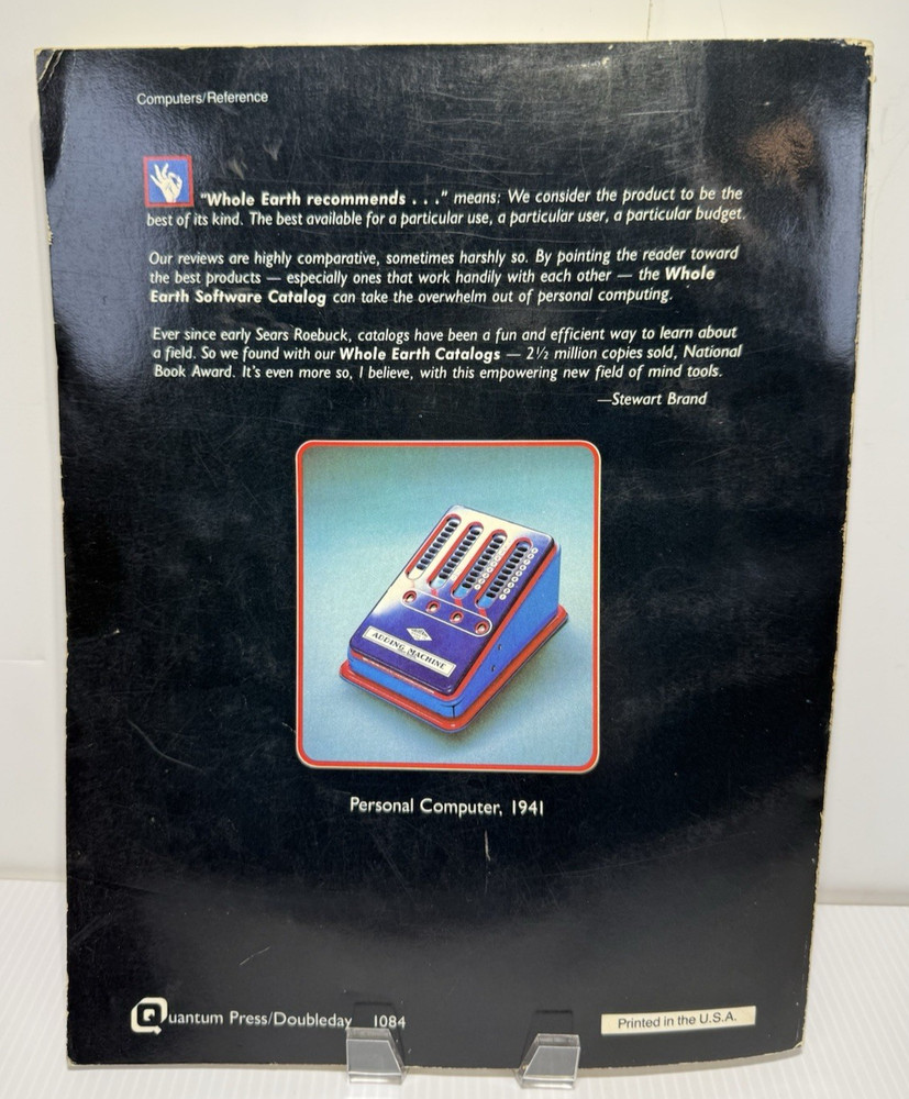 Whole Earth Software Catalog 1984 Vintage Software Reviews and Commentary