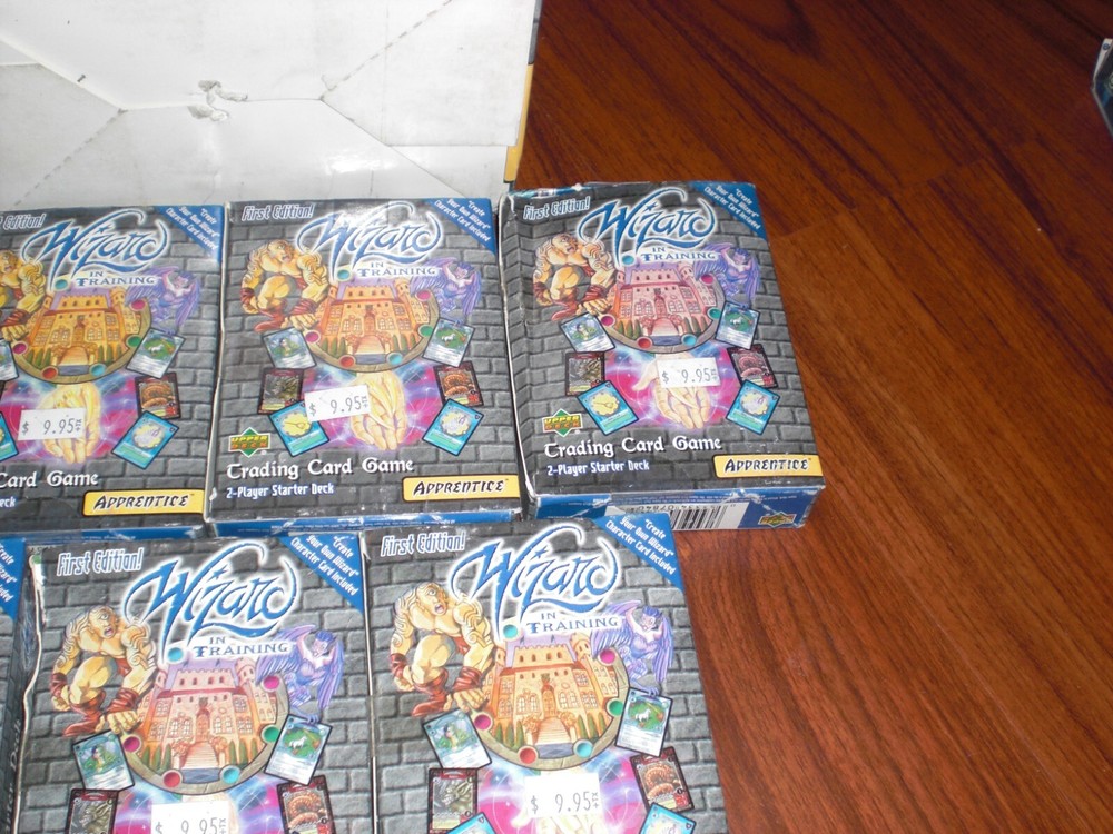 7x 1st Edition Wizard In Training Upper Deck Apprentice TCG Starter Deck Box
