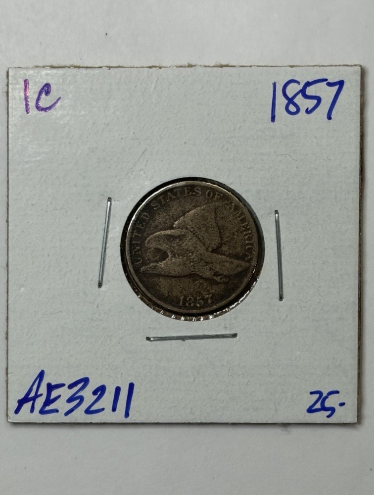 1857 1c Flying Eagle Cent Penny ** AE3211