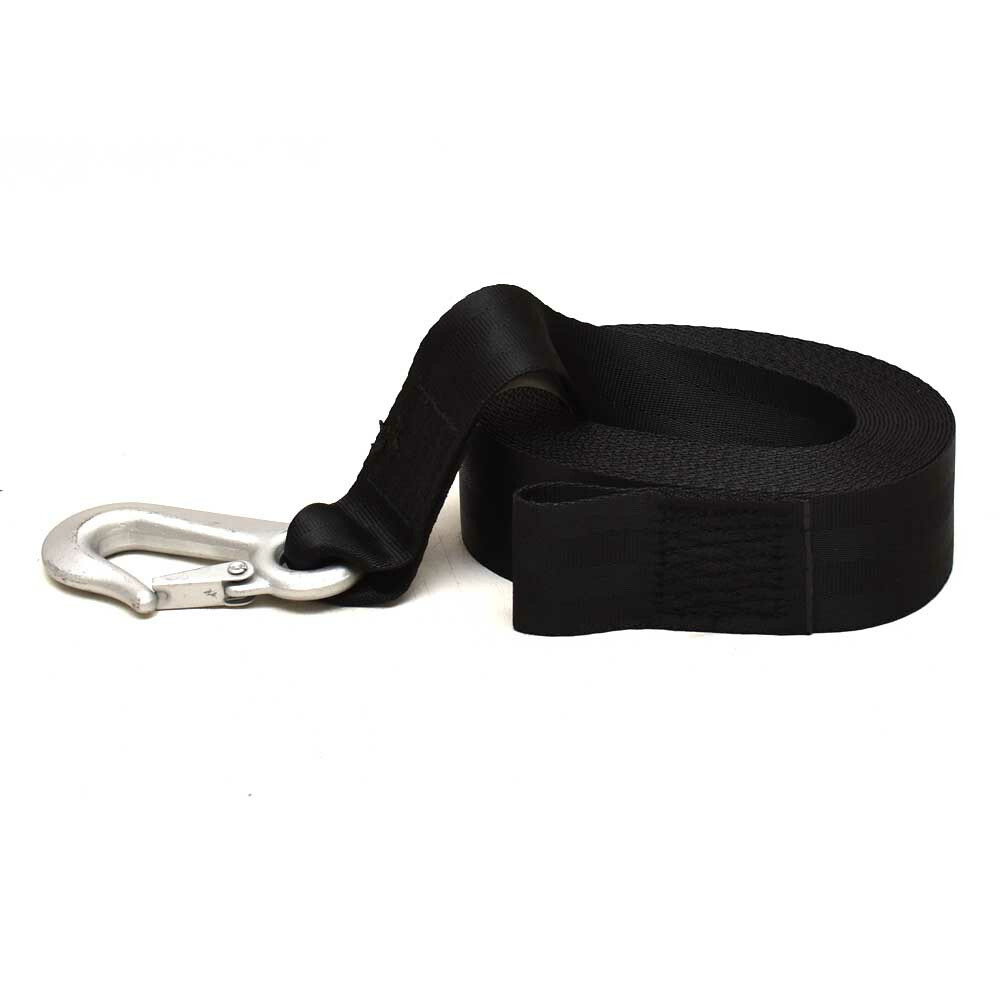 Fulton Boat Winch Strap 501206 | 2 Inch x 24 FT Black 2000 LBS