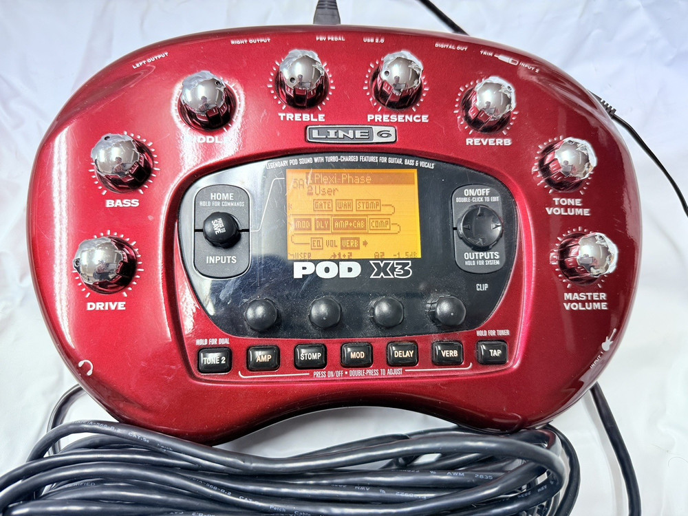 Line 6 POD DXT Multi-Effects Processor & FBV Foot Controller Set Used Tested .