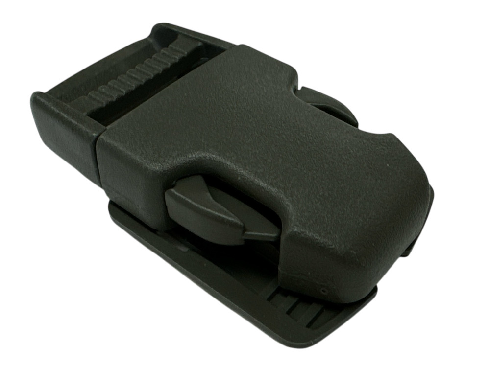 1" (25mm) Mounted Side Squeeze Pouch Clip Buckle (FEMALE & BACKPLATE) (4 PACK)