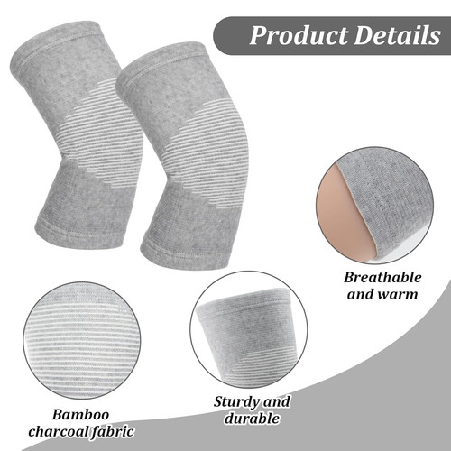 Sibba Bamboo Knee Sleeve Compression Brace Elastic Support Breathable...
